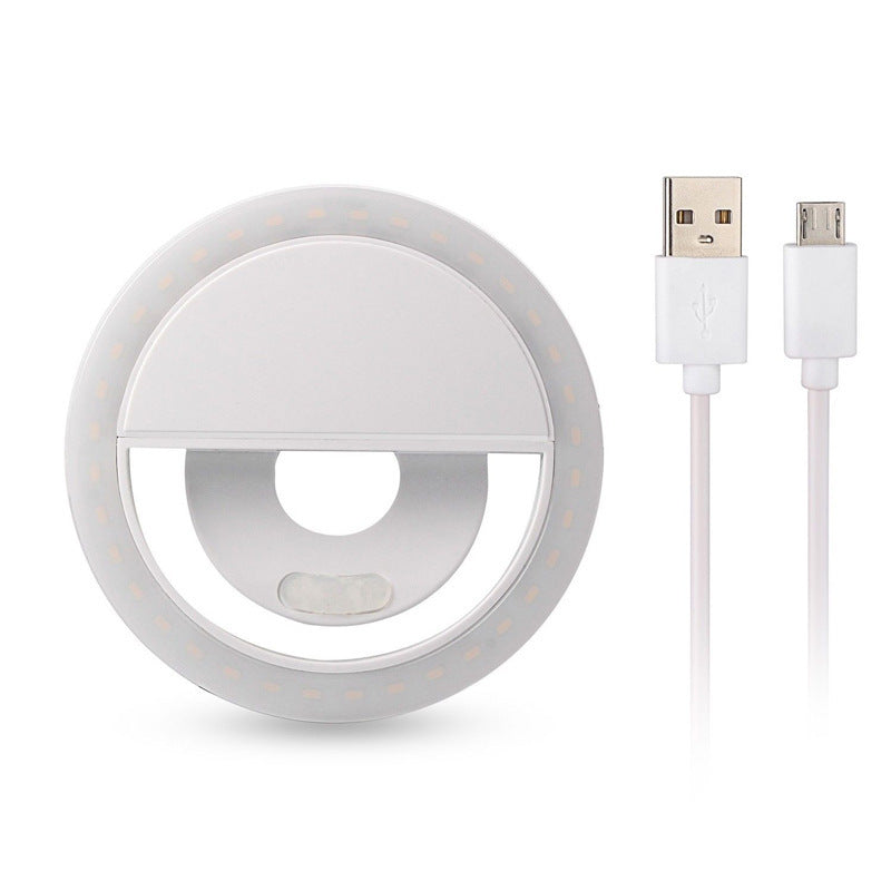 Lumière de remplissage de téléphone portable modèle de chargement USB rk12 lumière de remplissage de beauté à retardateur pour téléphone portable