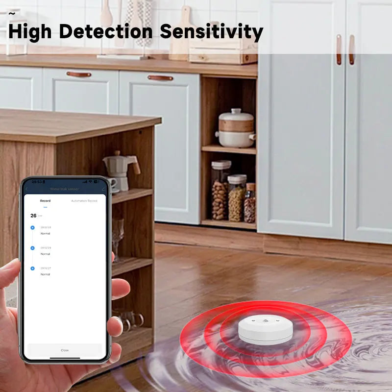 ZigBee Smart Water Sensor Leak Detector Flood Water Leakage Alarm