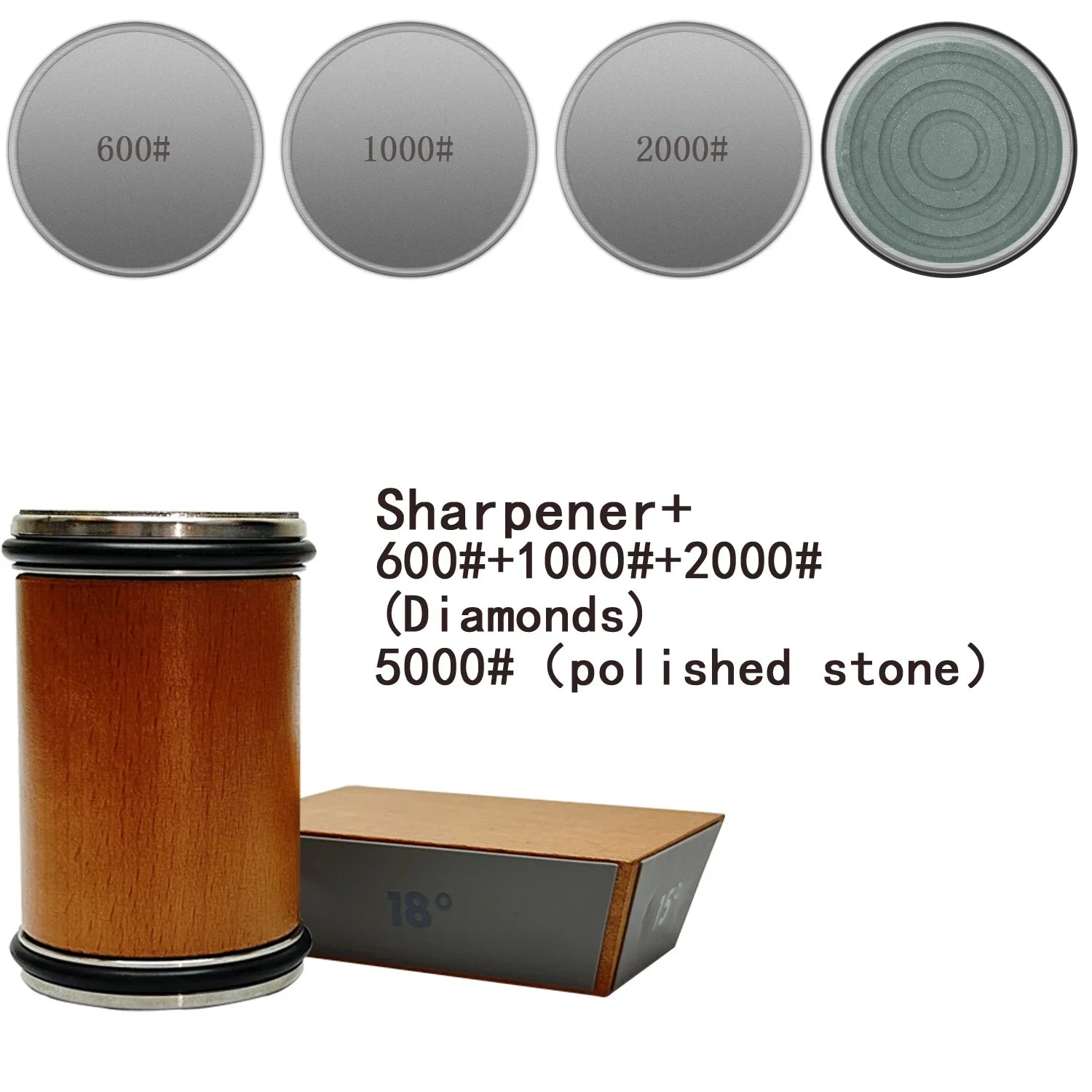 Diamond Sharpening Stone Rolling Knife Sharpener with15/18/20/22°Degree