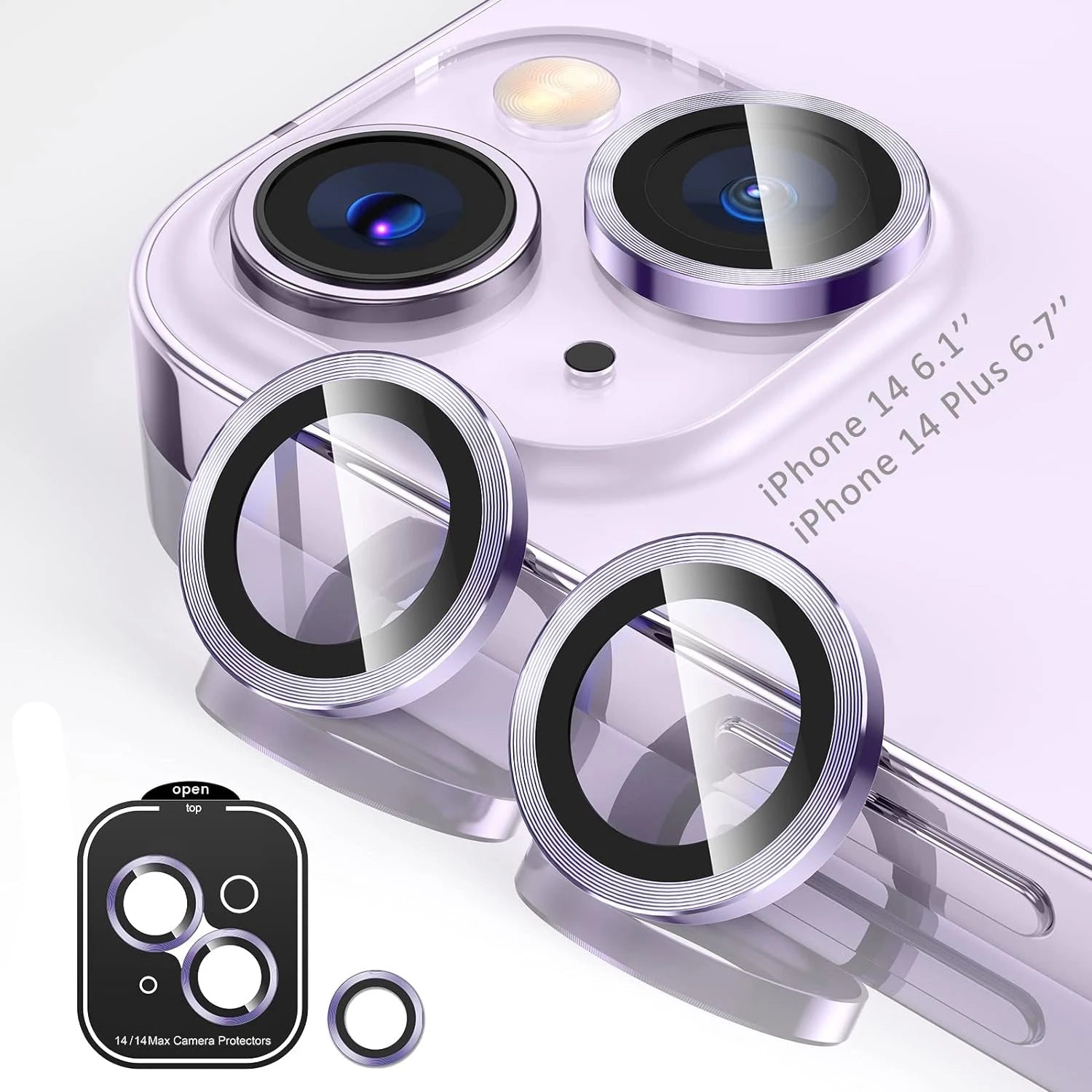 Multiple color Glitter Metal Glass Camera Lens Protector Cover For most recent iPhones