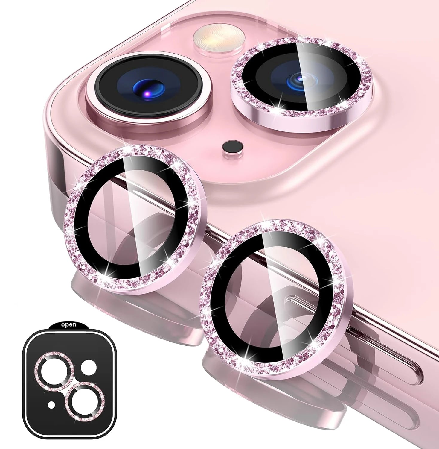 Glitter Metal Glass Camera Lens Protector most IPhone models