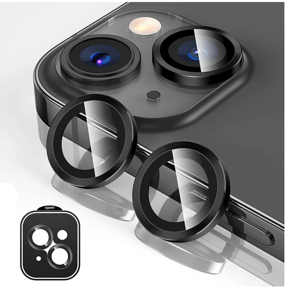 Multiple color Glitter Metal Glass Camera Lens Protector Cover For most recent iPhones