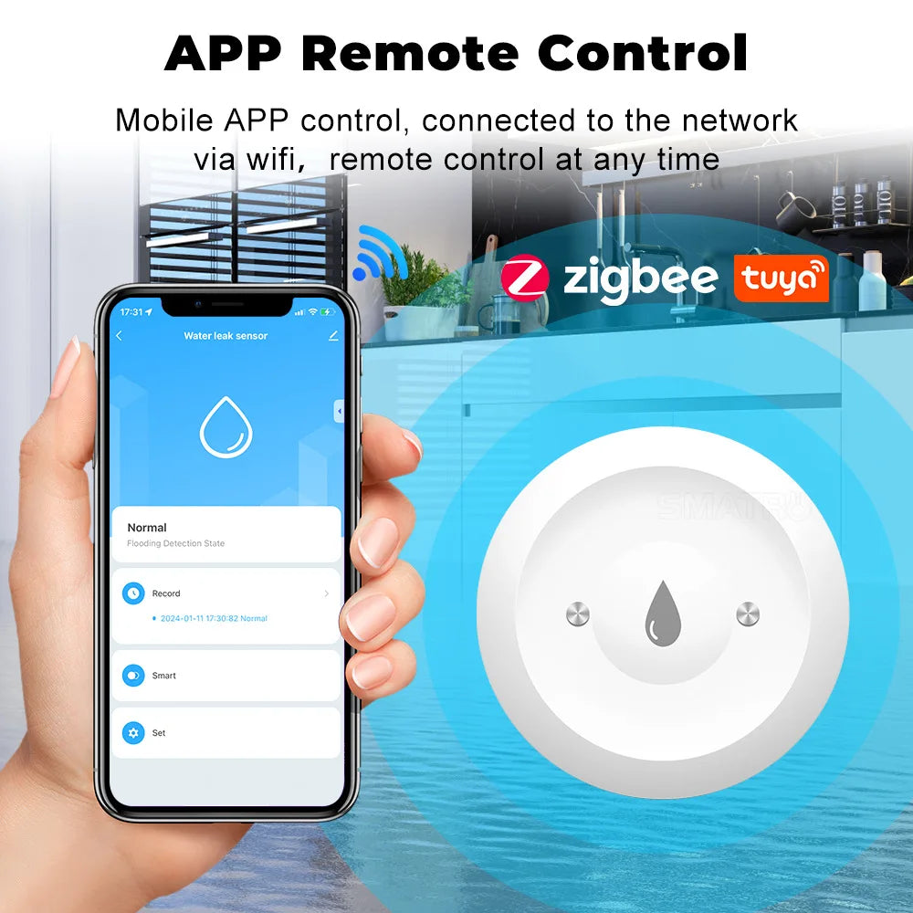 Tuya Smart for Zigbee Water Sensor Flood Water Leakage Detector