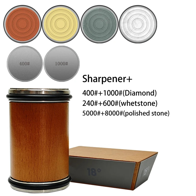 Diamond Sharpening Stone Rolling Knife Sharpener with15/18/20/22°Degree