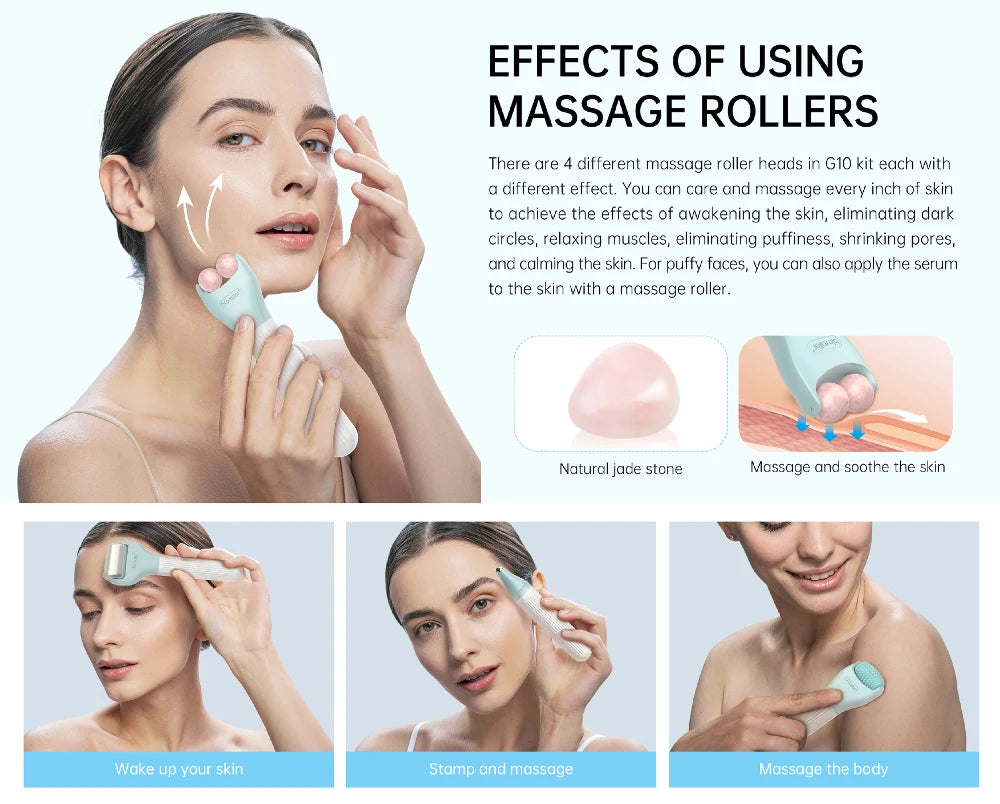 10 In 1 Dermarool Multifunction Microneedle Kit Face Massager