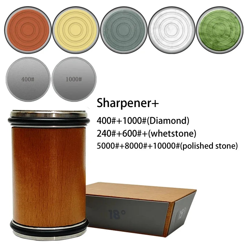 Diamond Sharpening Stone Rolling Knife Sharpener with15/18/20/22°Degree