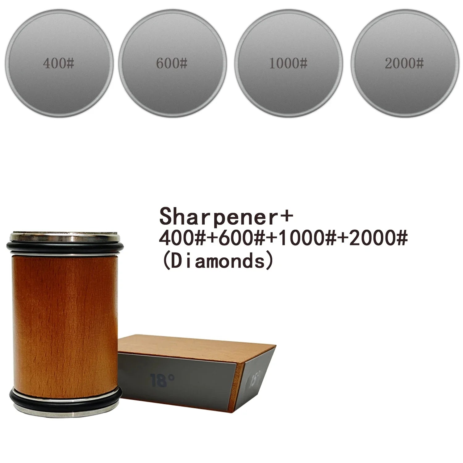 Diamond Sharpening Stone Rolling Knife Sharpener with15/18/20/22°Degree