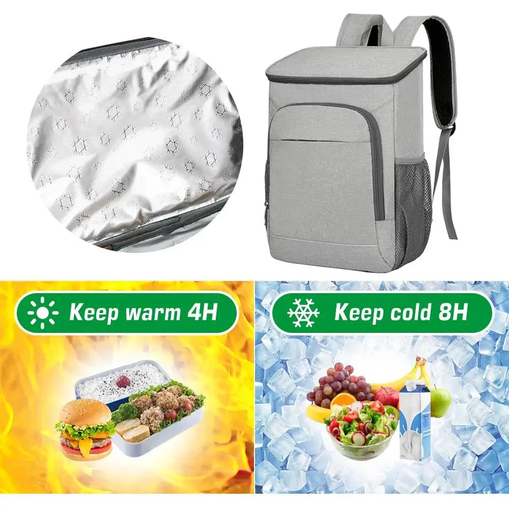 30L Cooler Backpack Leakproof Insulated Lunch Bag