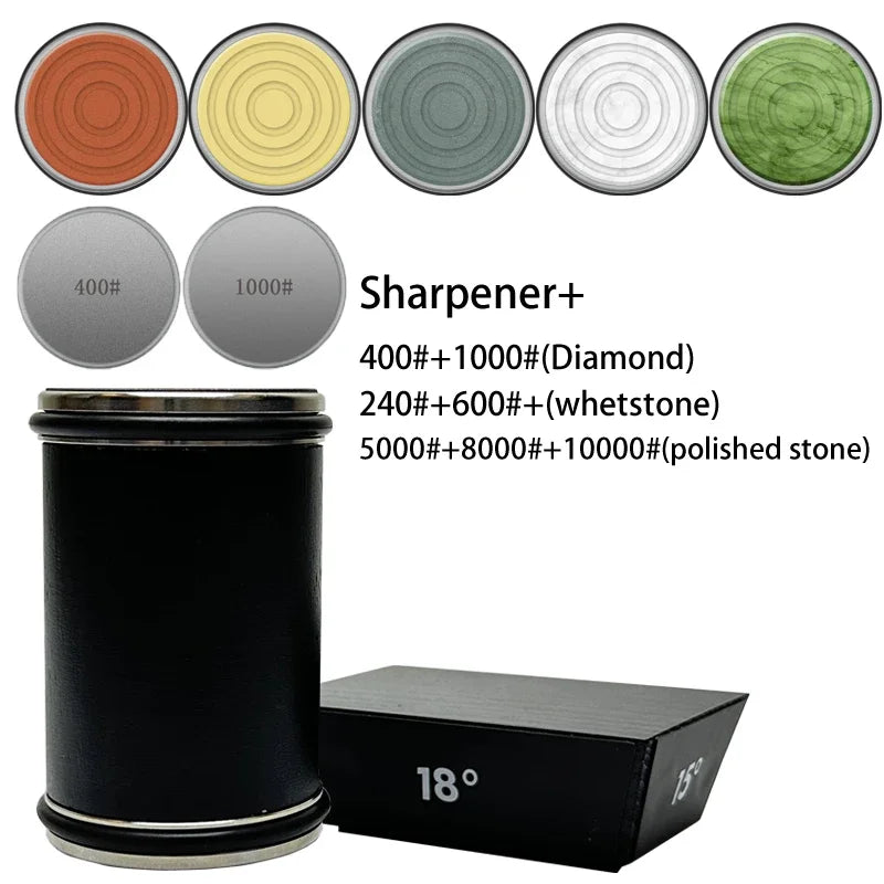 Diamond Sharpening Stone Rolling Knife Sharpener with15/18/20/22°Degree