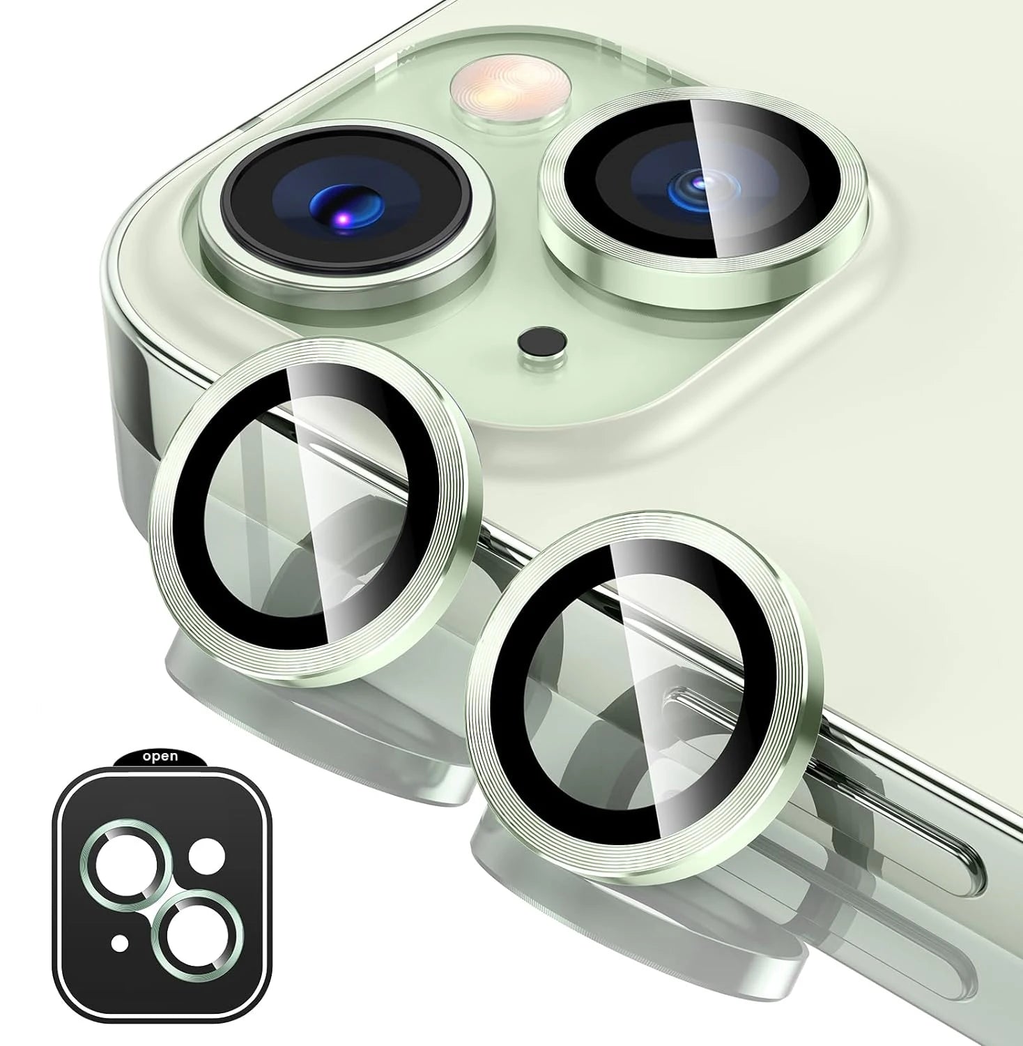 Multiple color Glitter Metal Glass Camera Lens Protector Cover For most recent iPhones