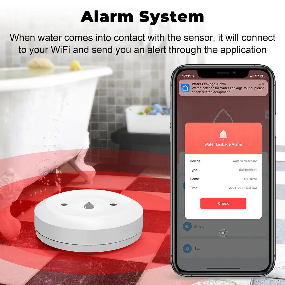 Tuya Smart for Zigbee Water Sensor Flood Water Leakage Detector