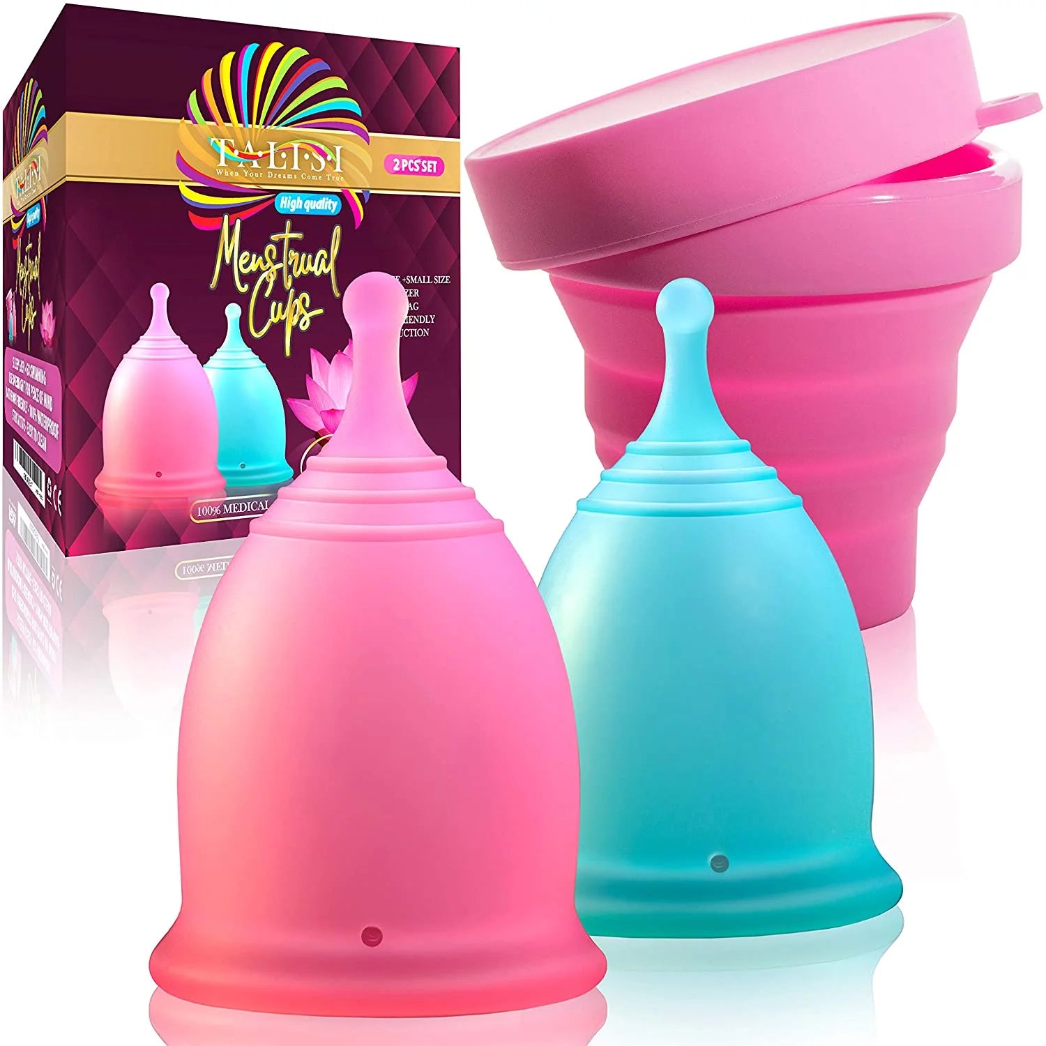 NO MORE TAMPONS !! Freedom from Discomfort! Experience Comfort with our Medical-Grade Menstrual Cup!
