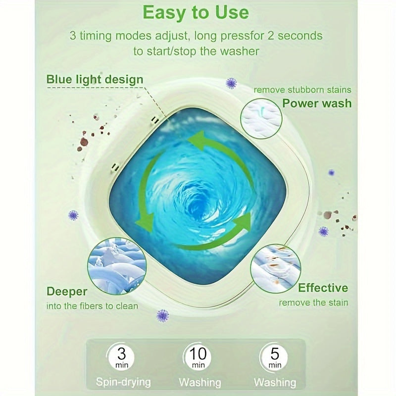 Portable Washing Machine, 3.43gal Large Capacity Laundry Washer