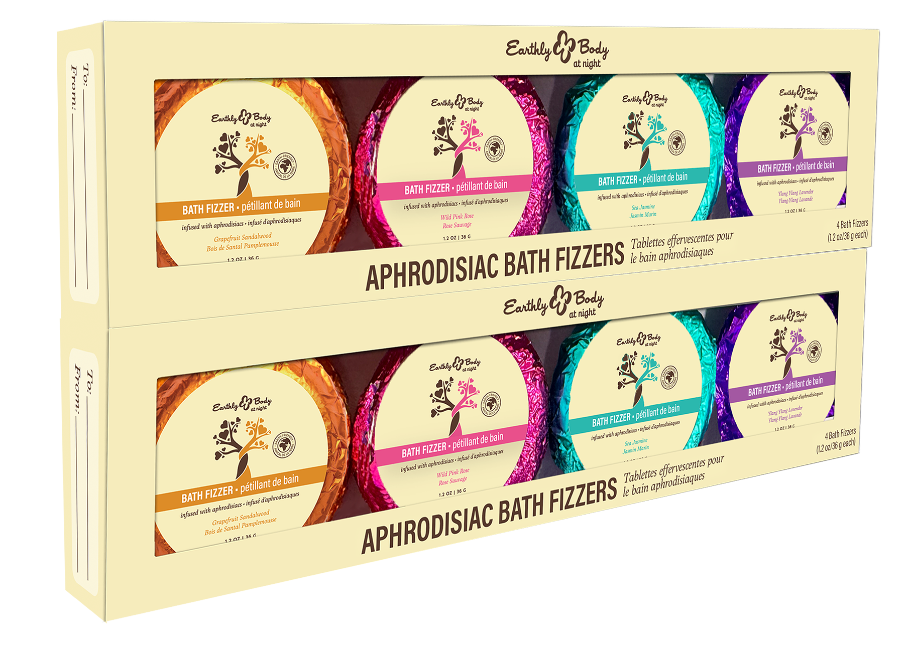 Earthly Body at Night Afrodisíaco: Bombas de Baño y Velas Preempacadas (16 piezas más probador y calentador de velas)