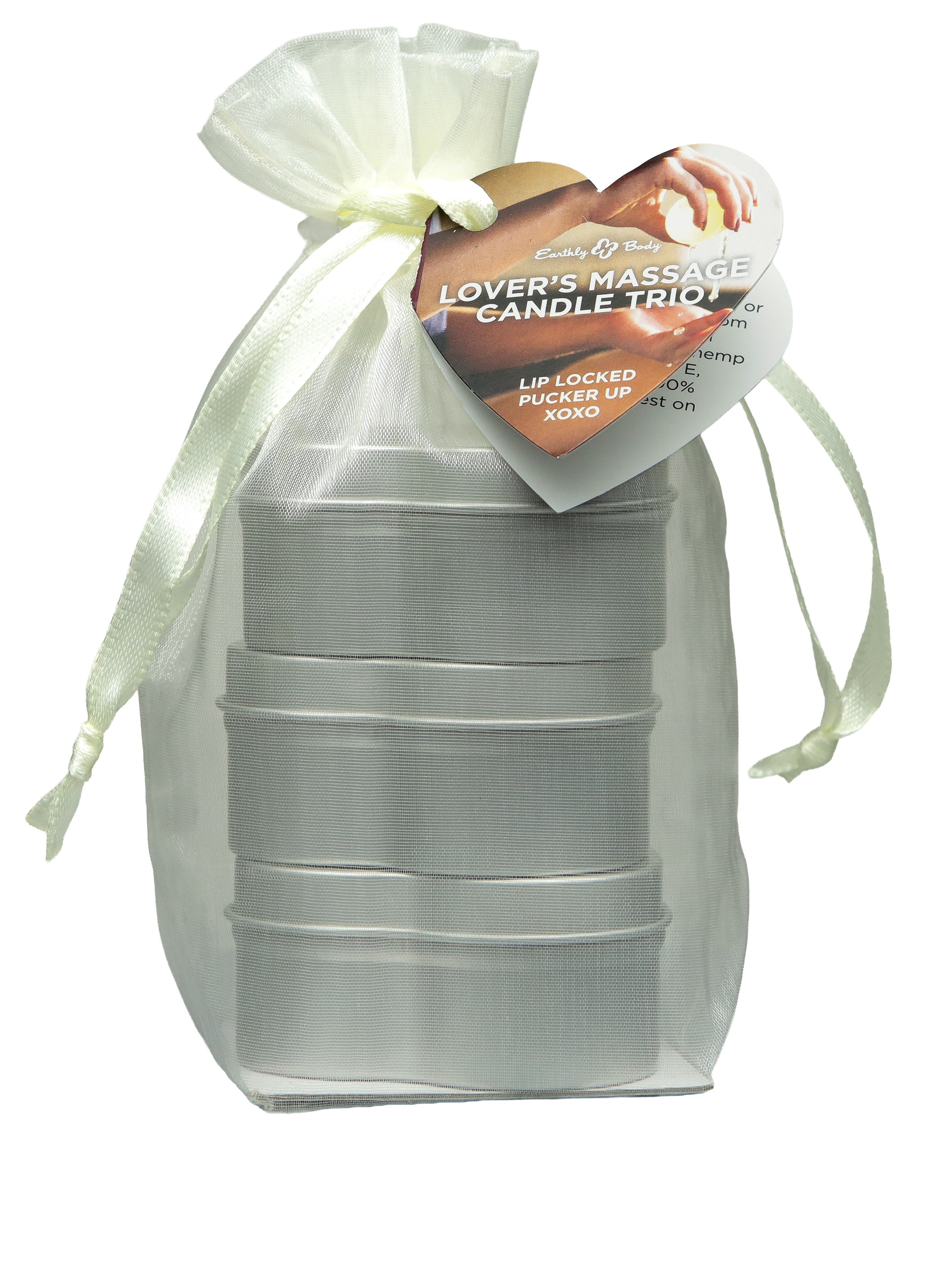 Hemp Seed Valentine '26 Candle Trio Includes:  1 of each:  XOXO 1.75oz, Lip Locked 1.75oz, Pucker Up 1.75oz - Roliac