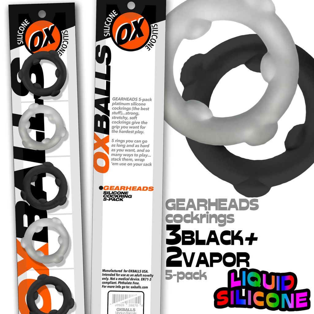 Anneaux Spinner 5 pièces Gearheads Noir/Vapor