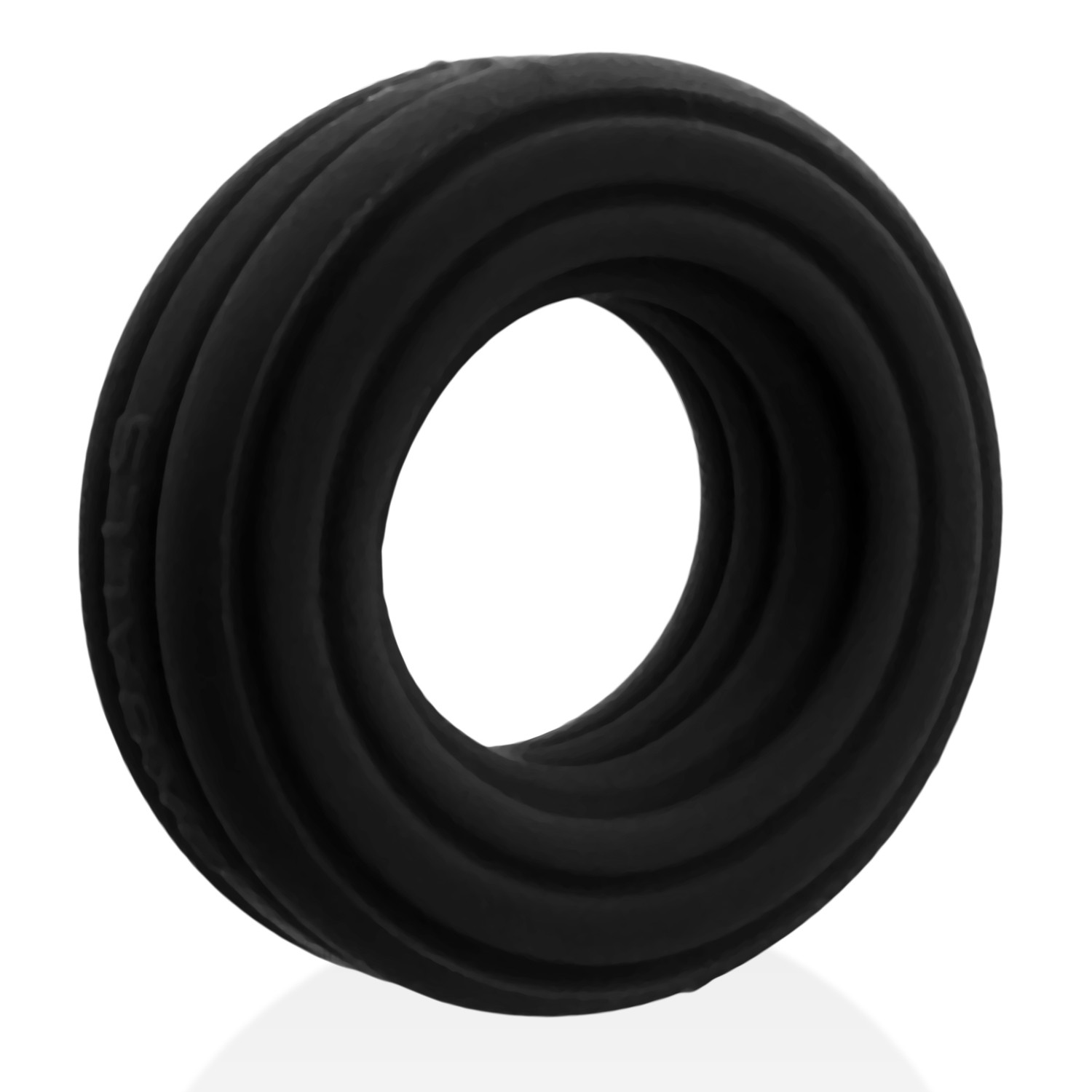 ROTO grooved gripper-ribbed cockring BLACK FOG - Roliac