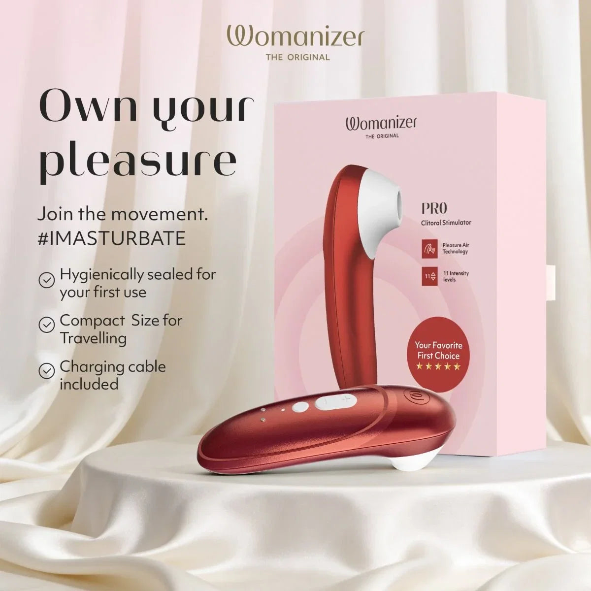 Womanizer Pro - Bordeaux Red - Roliac