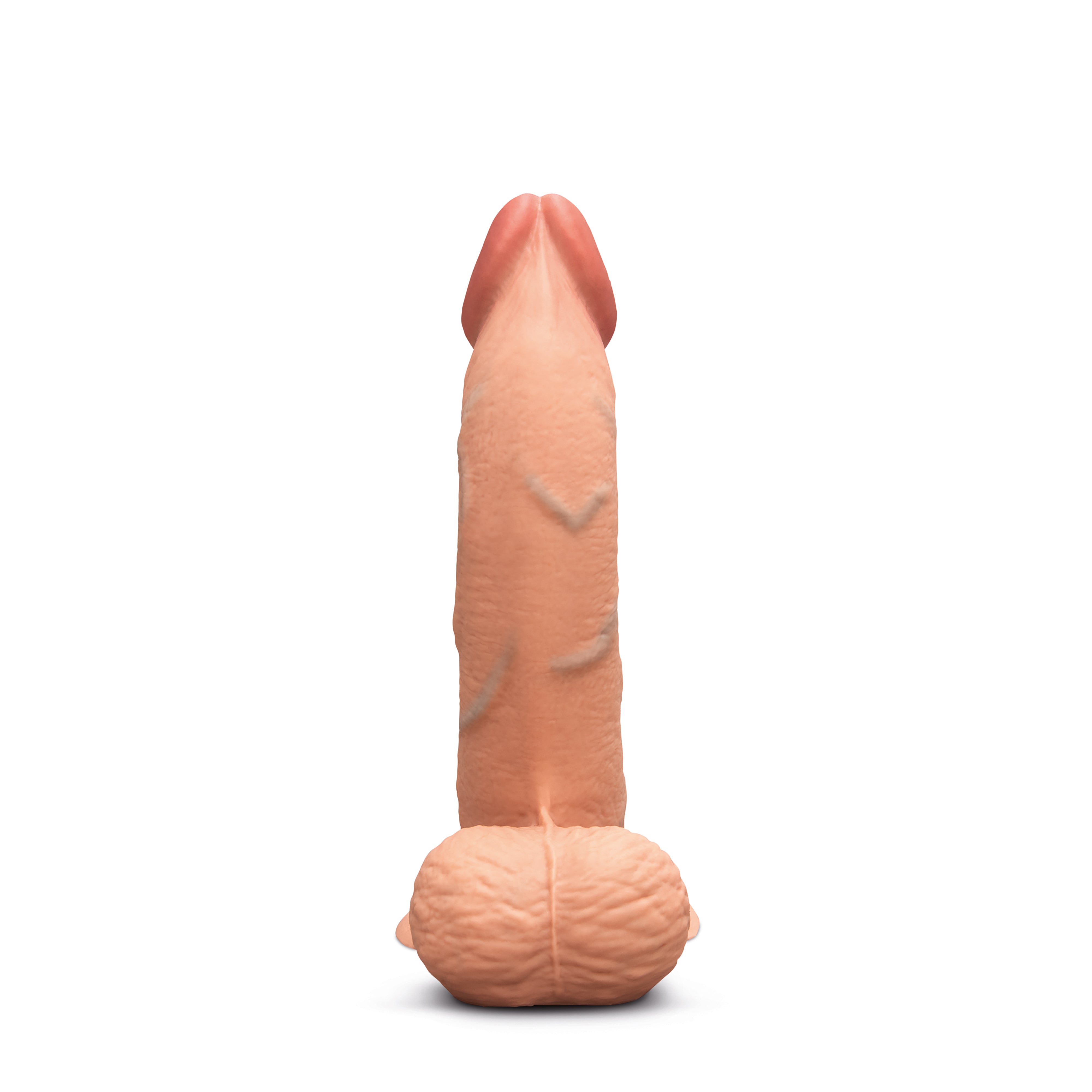 Slipskin Realistic Silicone Dildo - 8" Curvy Mocha - Roliac