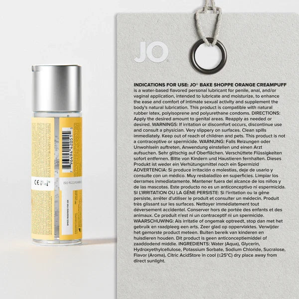 JO Bake Shoppe -   Orange Creampuff - Lubricant 2 floz / 60 mL