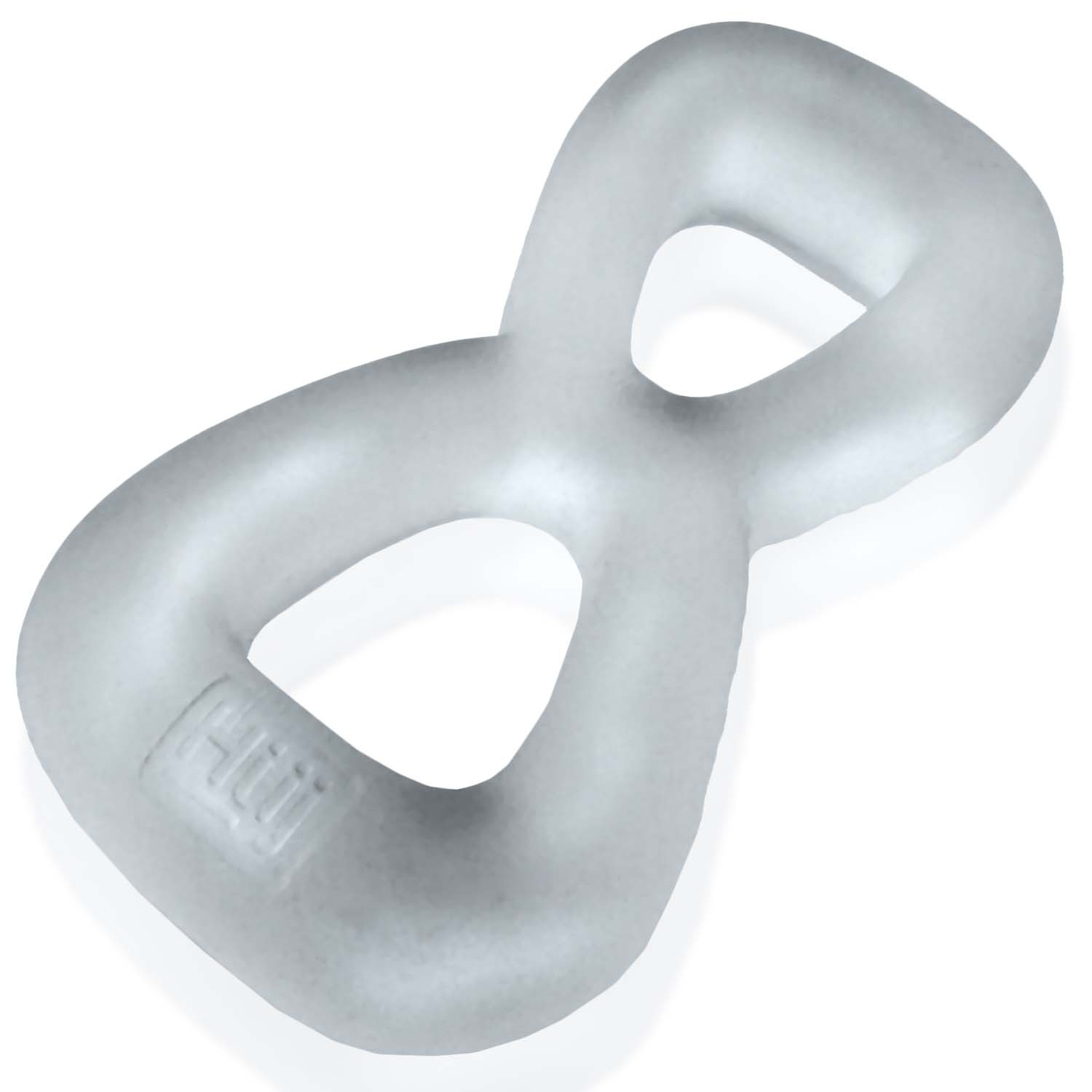 Anneau pénien à double anneau et tire-testicules BOOMERANG VAPEUR CLAIRE