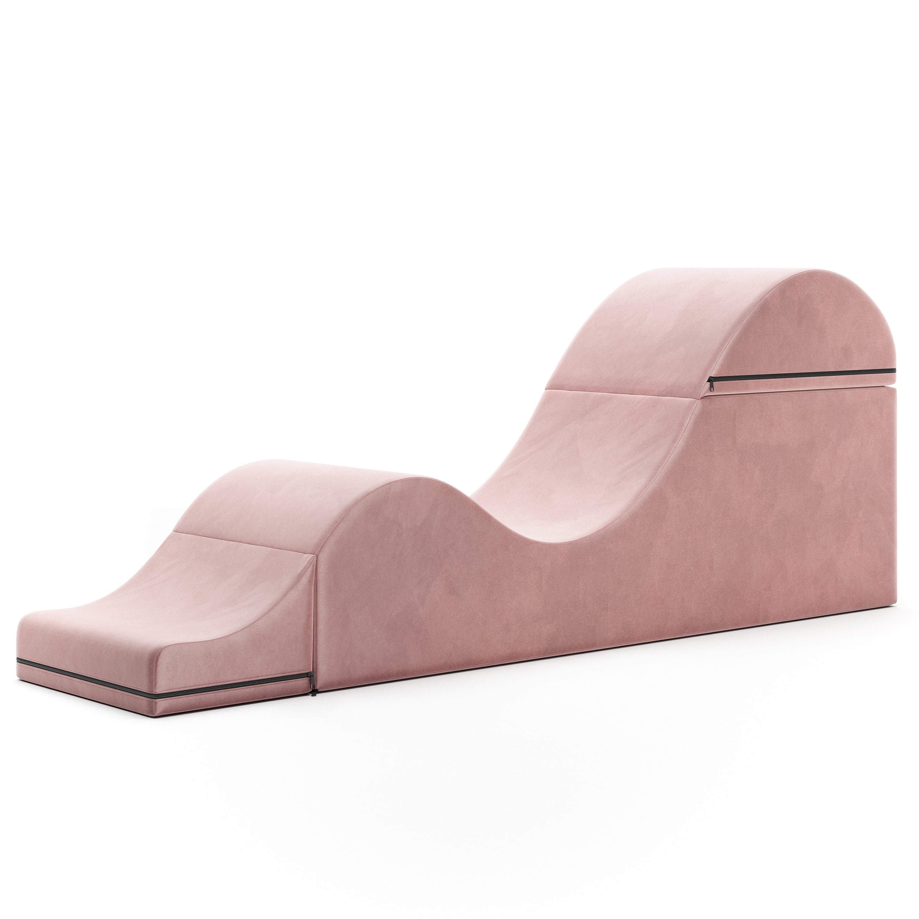 Aria Flip Chaise 18 Inch Wide - Convertible Sex Chair and Bed Bench, Rose - Roliac