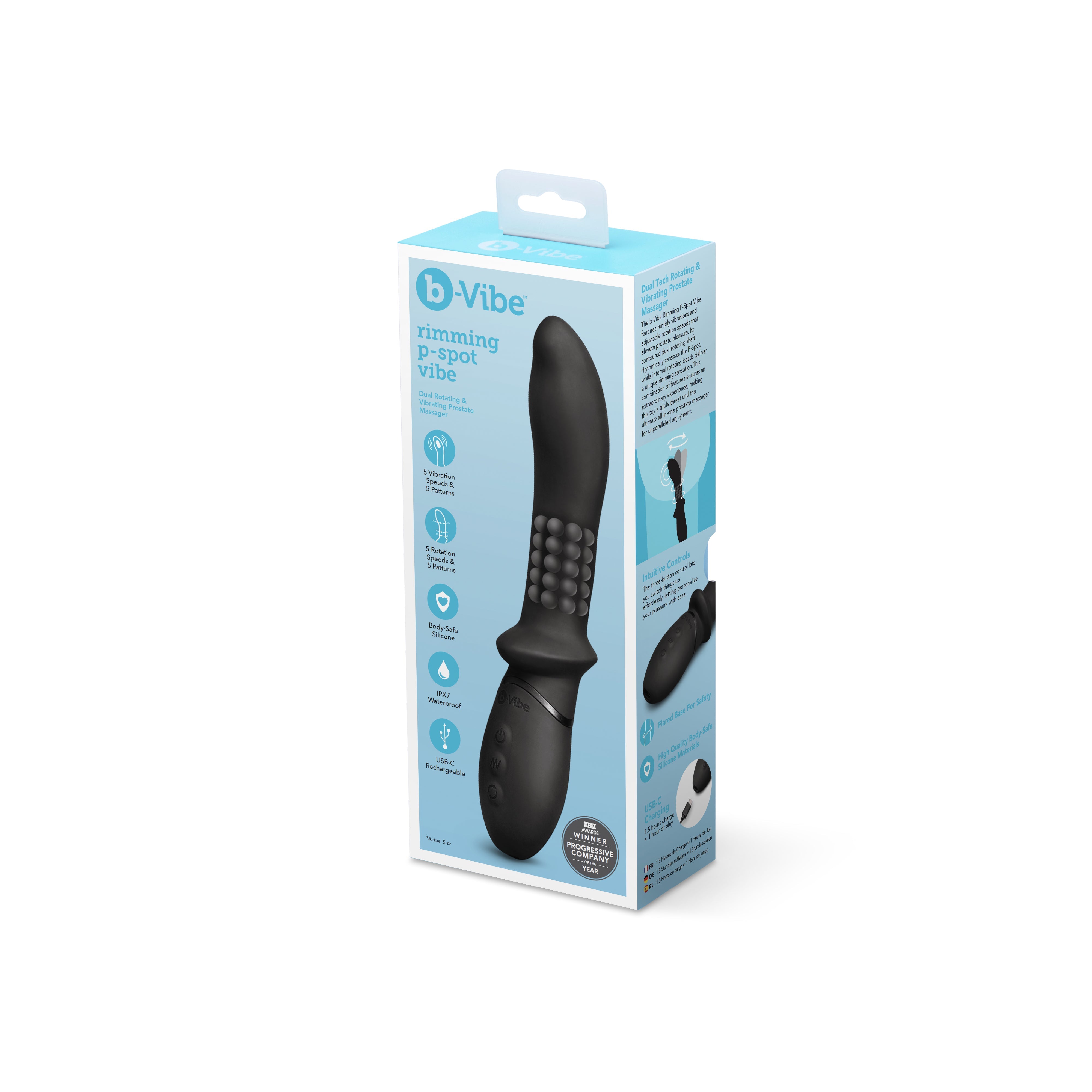 RIMMING P-SPOT VIBE Dual rotating & vibrating prostate massager