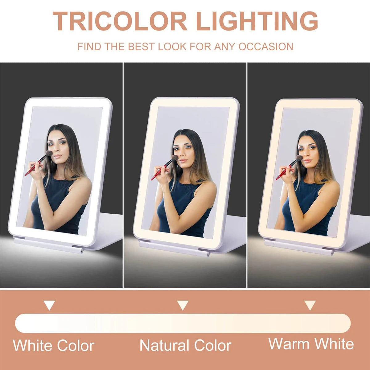 LED Makeup Mirror with Light Dimmable Cosmetic Mirror