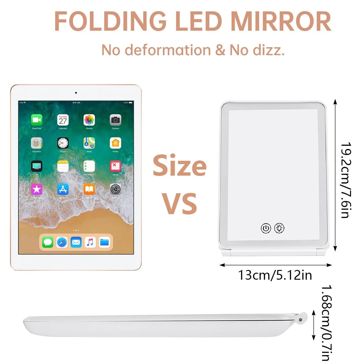LED Makeup Mirror with Light Dimmable Cosmetic Mirror