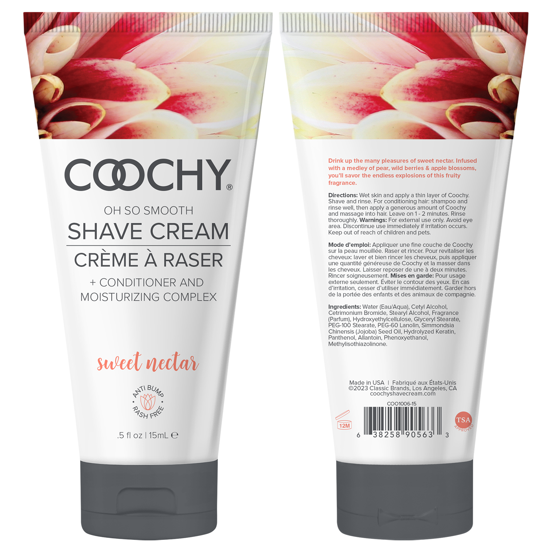 Coochy Shave Cream - SWEET NECTAR tube .5oz | 15mL