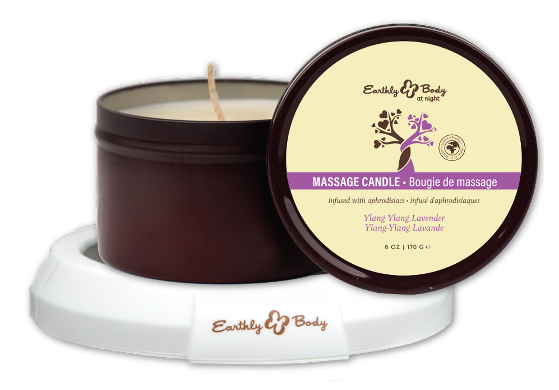 Earthly Body at Night Afrodisíaco: Bombas de Baño y Velas Preempacadas (16 piezas más probador y calentador de velas)