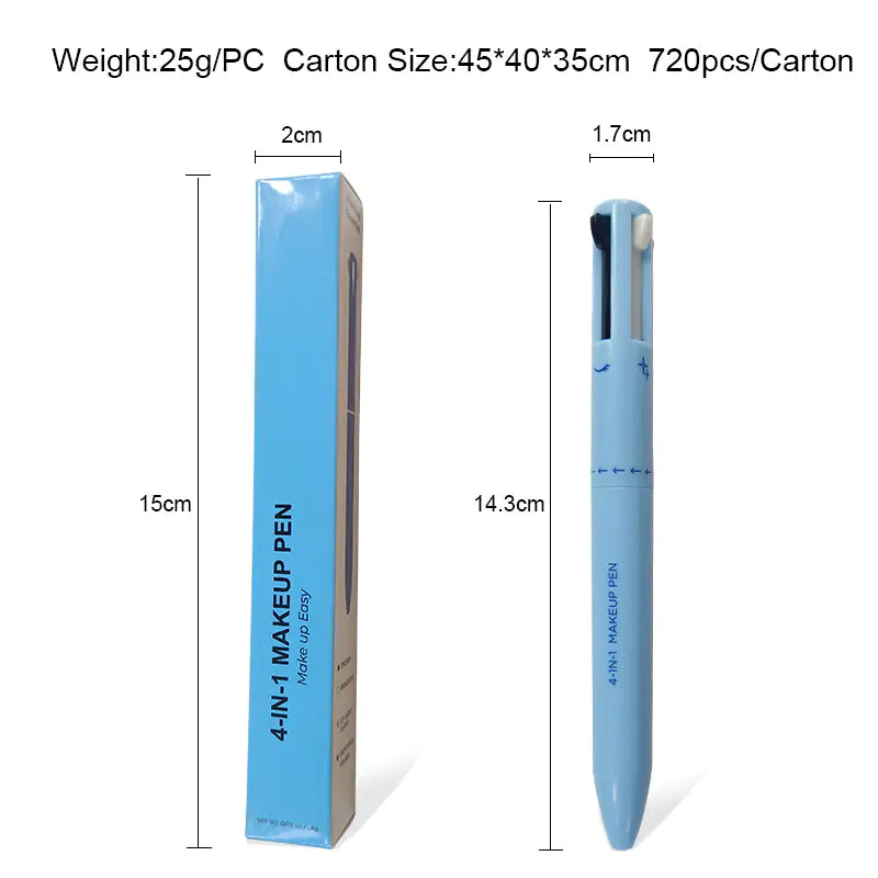 4-in-1 Makeup Pen with Lip Liner, Highlighter & Eyeliner