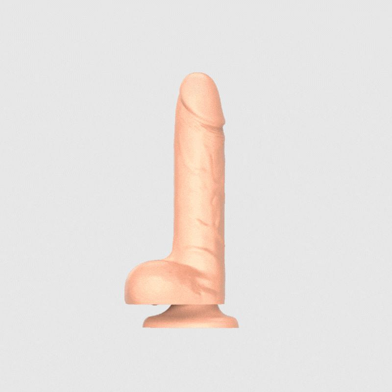ROTATING & VIBRATING REALISTIC DILDO - L - VANILLA - Roliac